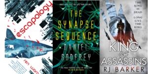 Covers of Synapse Sequence, Escapology & Blood of Assassins. Authors attending HumberSFF 5